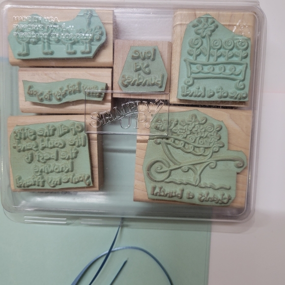 Stampin Up Love Ya Bunches Wooden Block Rubber Stamp Set - Picture 3 of 6